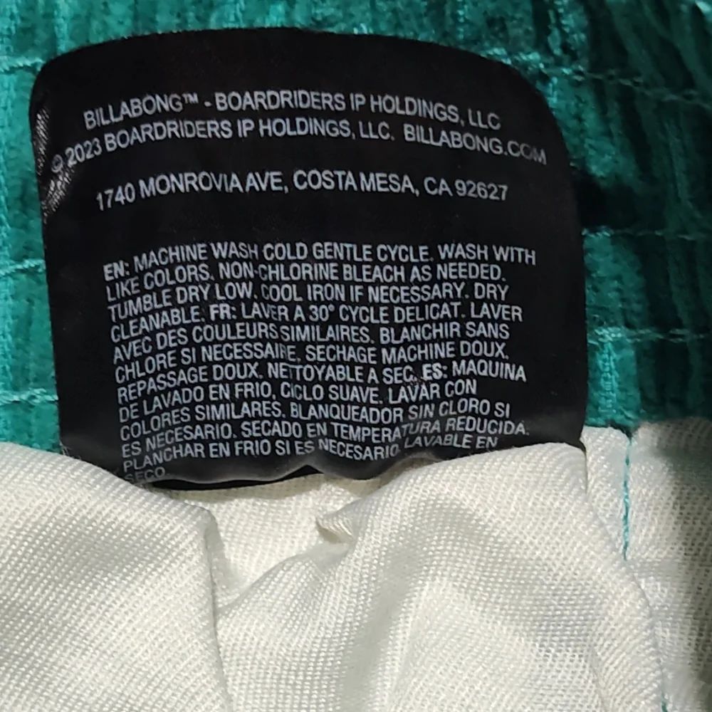 Billabong Mike EW Corduroy Shorts Men's S Green Relaxed Comfy - New With Tags - Picture 8 of 8